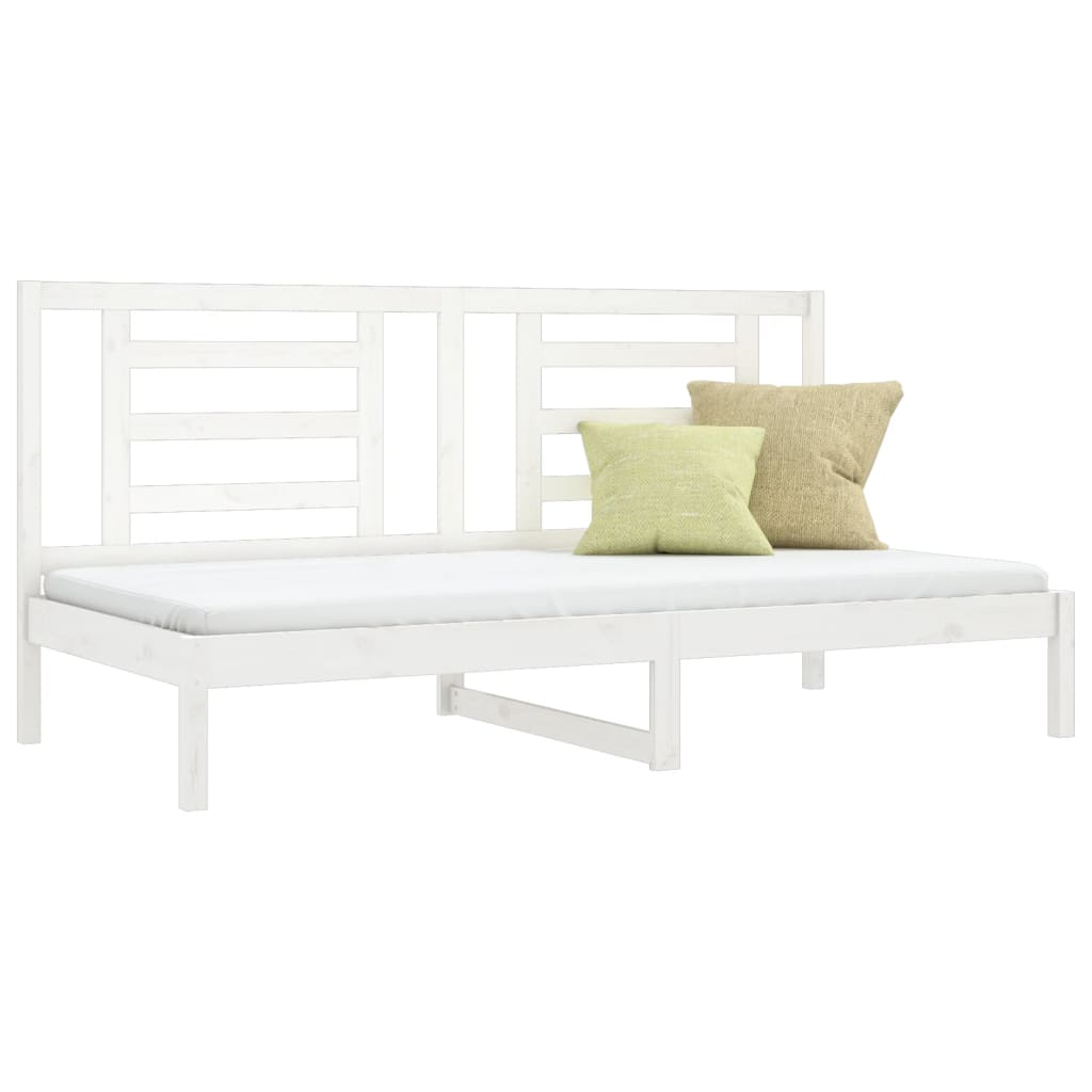 Dormeuse senza Materasso-Divano Letto-Struttura Letto Bianca 90x200 cm Legno Massello Pino 467538