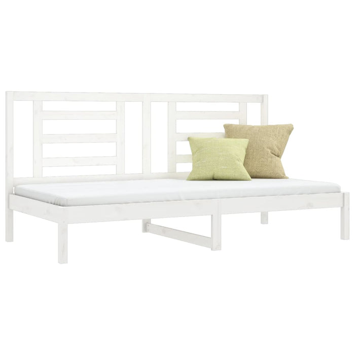 Dormeuse senza Materasso-Divano Letto-Struttura Letto Bianca 90x200 cm Legno Massello Pino 467538