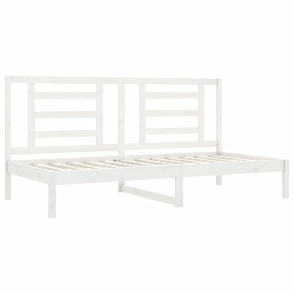 Dormeuse senza Materasso Bianca 90x200 cm Legno Massello Pino 3108057