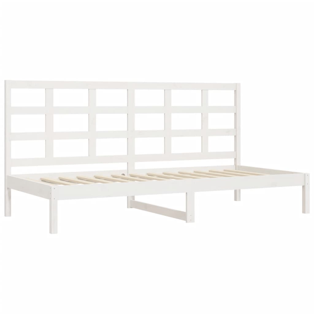 Dormeuse senza Materasso Bianca 90x200 cm Legno Massello Pino 3108203