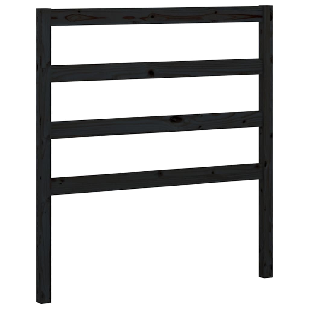 Dormeuse Estraibile Nera 2x(90x200) cm Legno Massello di Pino 3108306