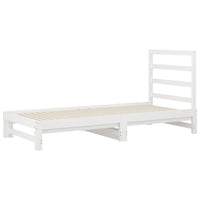 Dormeuse Estraibile Bianca 2x(90x190) cm Legno Massello di Pino 3108313