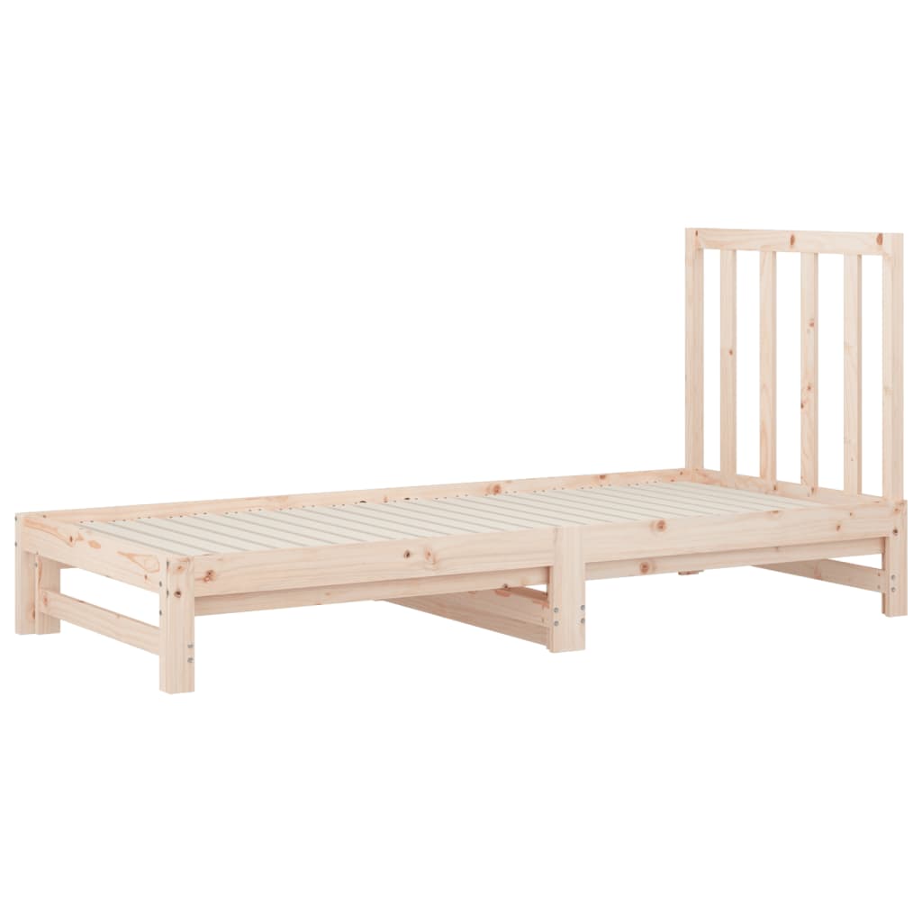 Dormeuse Estraibile 2x(90x200) cm Legno Massello di Pino 3108317