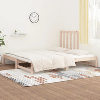 Dormeuse Estraibile 2x(90x200) cm Legno Massello di Pino 3108317