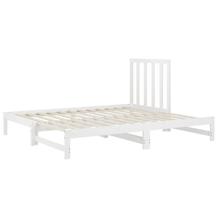 Dormeuse Estraibile Bianca 2x(90x200) cm Legno Massello di Pino 3108318