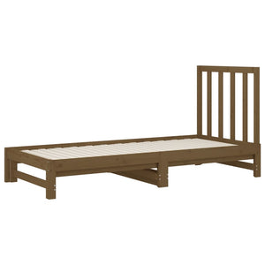 Dormeuse Estraibile senza Materasso Marrone Ambra 2x(90x200) cm 3108320