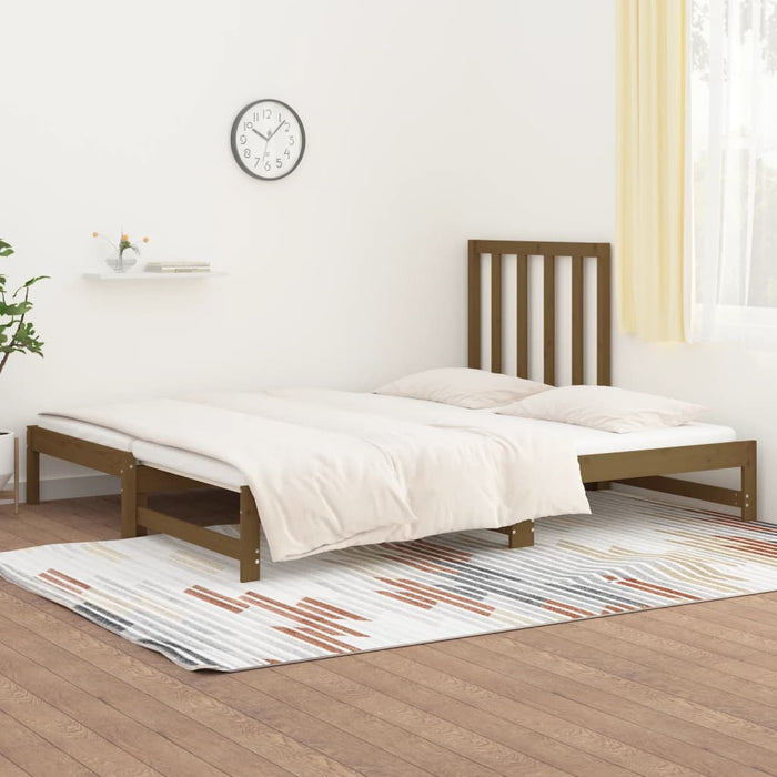 Dormeuse Estraibile senza Materasso Marrone Ambra 2x(90x200) cm 3108320