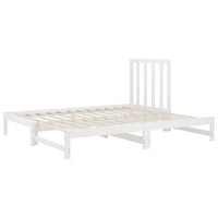 Dormeuse Estraibile Bianca 2x(90x190) cm Legno Massello di Pino 3108328