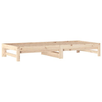 Dormeuse Estraibile 2x(90x200) cm Legno Massello di Pino cod mxl 63071