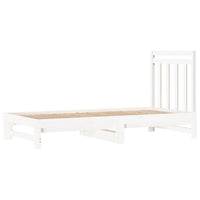 Dormeuse Estraibile Bianca 2x(90x190) cm Legno Massello di Pino 3108358