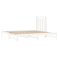 Dormeuse Estraibile Bianca 2x(90x190) cm Legno Massello di Pino 3108358