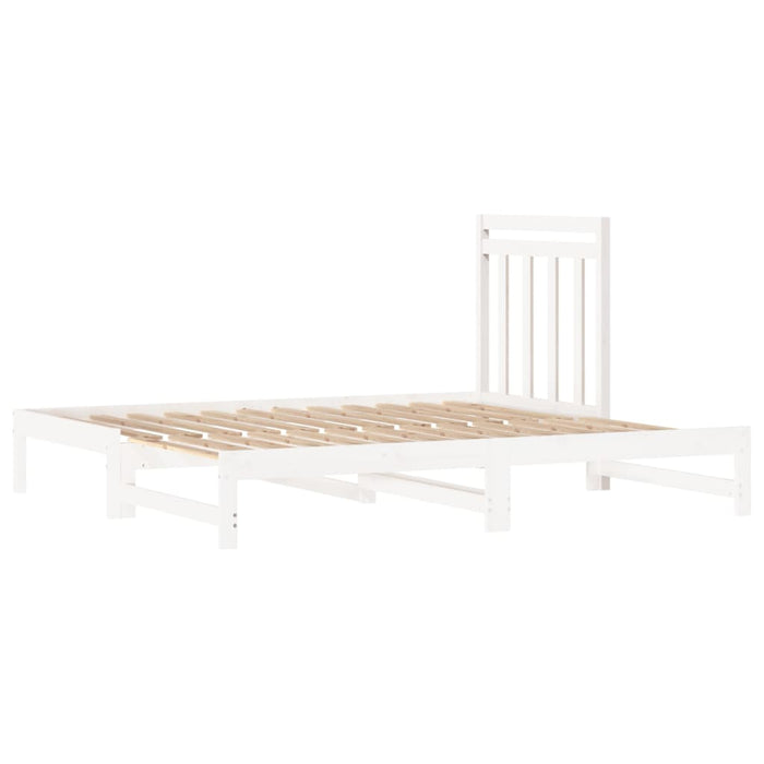 Dormeuse Estraibile Bianca 2x(90x190) cm Legno Massello di Pino 3108358