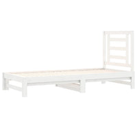 Dormeuse Estraibile Bianca 2x(90x190) cm Legno Massello di Pino 3108613