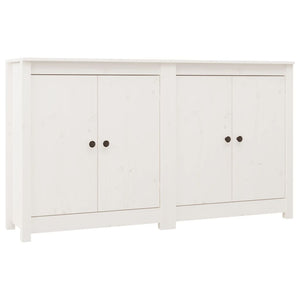 Credenza cassettiera armadio contenitore organizer cucina soggiorno salotti set di 2 70 x 35 x 80 cm legno massello di pino bianco 02_0036684