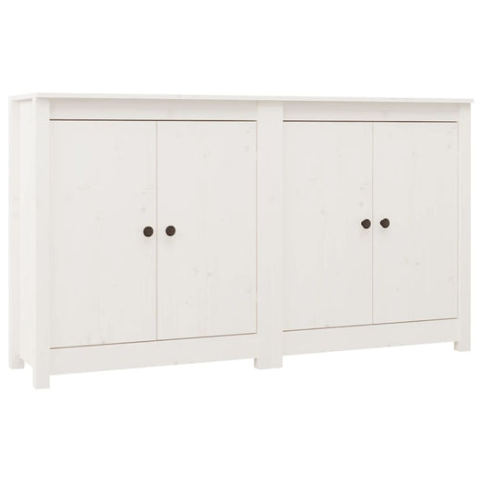 Credenza cassettiera armadio contenitore organizer cucina soggiorno salotti set di 2 70 x 35 x 80 cm legno massello di pino bianco 02_0036684