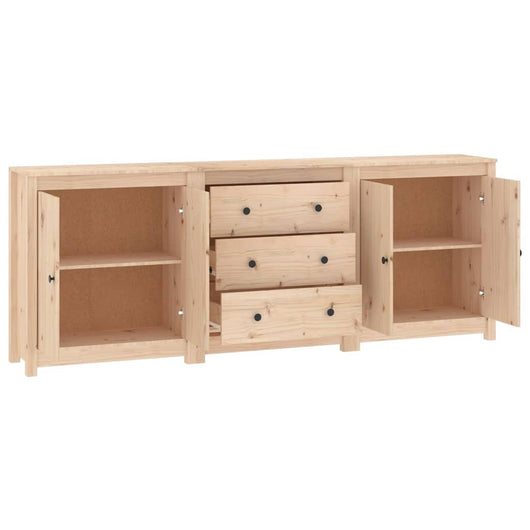 Credenza cassettiera cassettiera mobile contenitore organizer cucina soggiorno soggiorno 210 x 35 x 80 cm legno di pino massiccio marrone 02_0029564