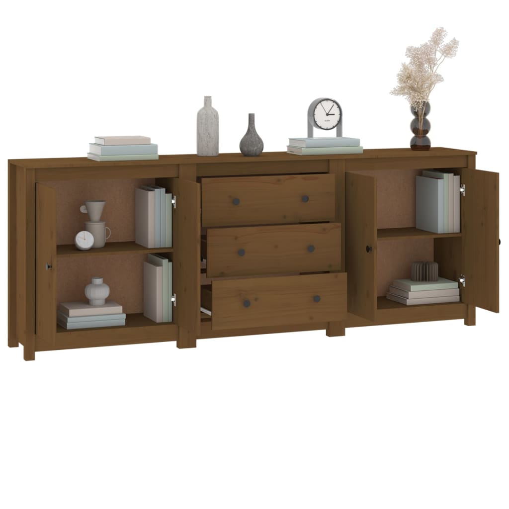 Credenza ambra 210x35x80 cm in Legno Massello di Pino 3114072