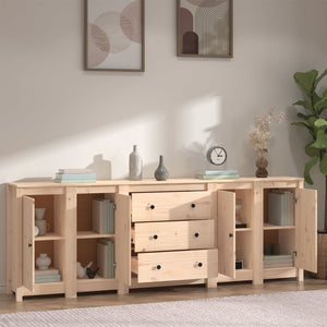 Credenza 230x35x80 cm in Legno Massello di Pinocod mxl 77368