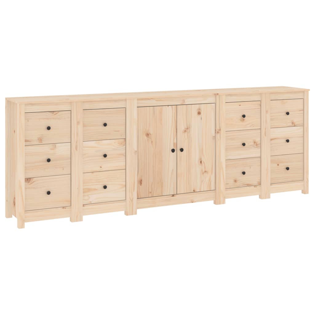 Credenza 230x35x80 cm in Legno Massello di Pino cod mxl 9468