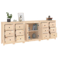 Credenza 230x35x80 cm in Legno Massello di Pino cod mxl 9468