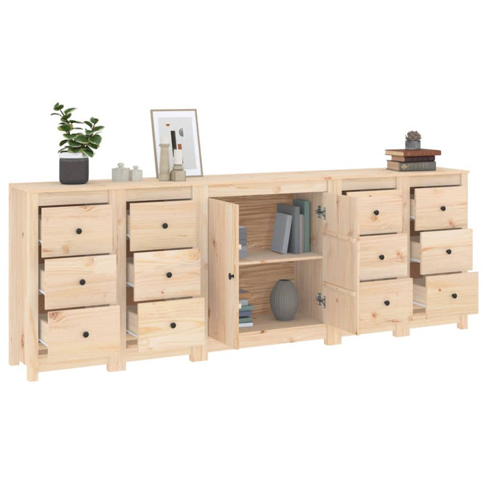 Credenza 230x35x80 cm in Legno Massello di Pino cod mxl 9468