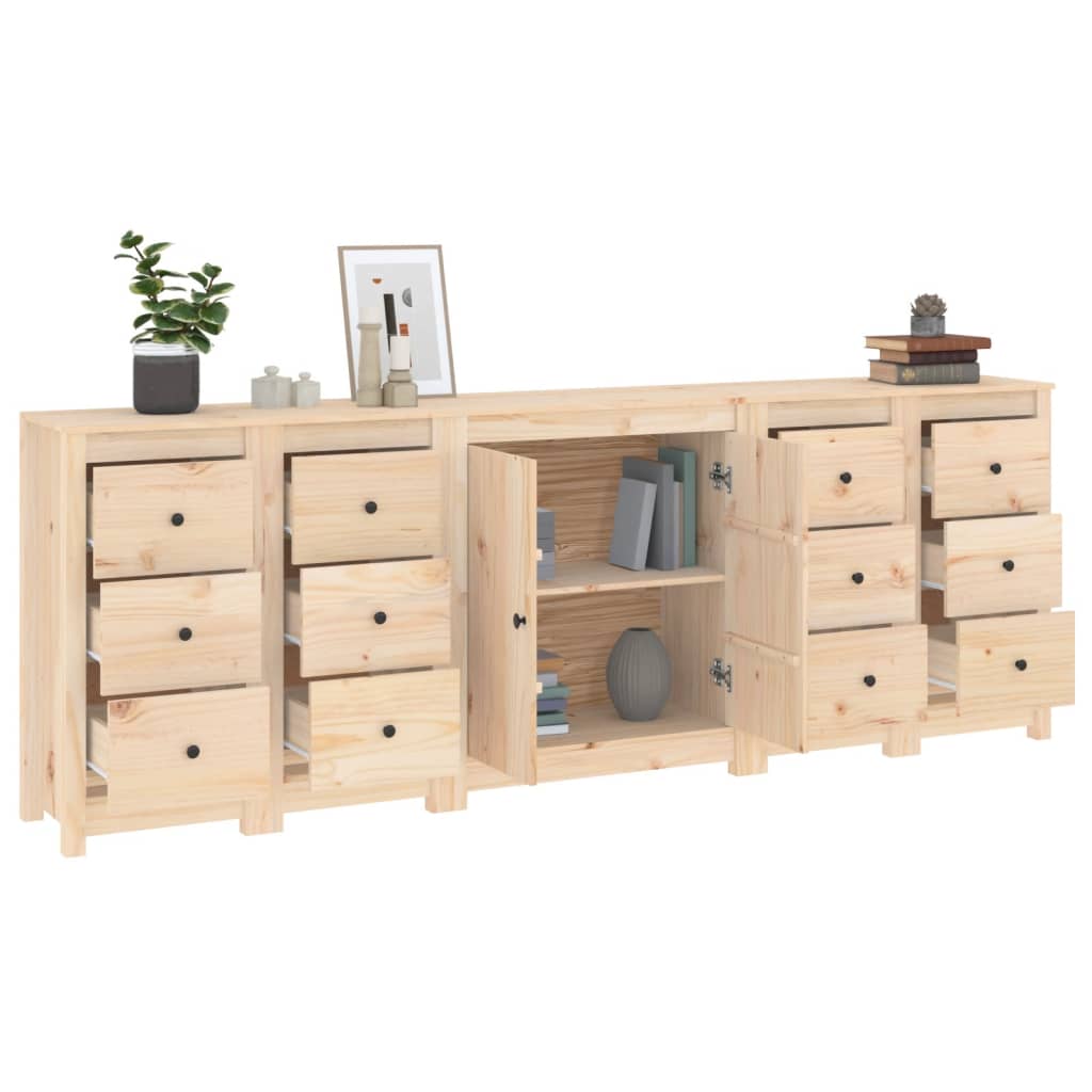 Credenza 230x35x80 cm in Legno Massello di Pino 3114084