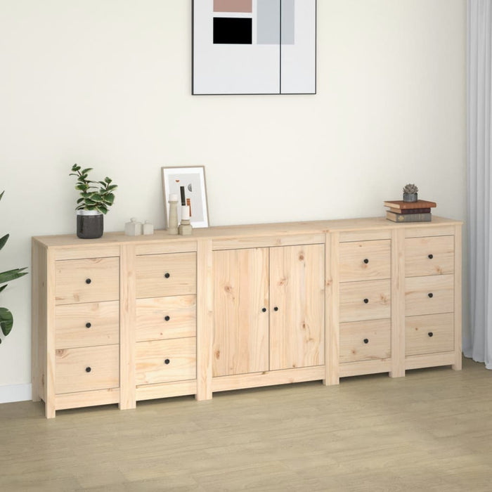 Credenza 230x35x80 cm in Legno Massello di Pino cod mxl 9468