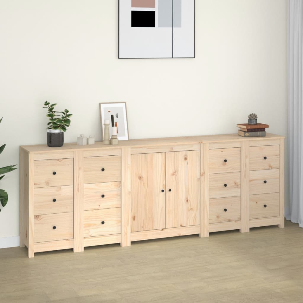Credenza 230x35x80 cm in Legno Massello di Pino 3114084