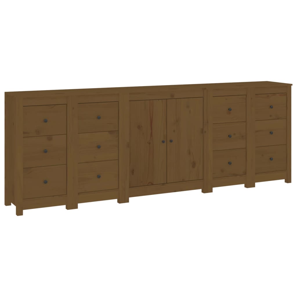 Credenza ambra 230x35x80 cm in Legno Massello di Pino 3114087