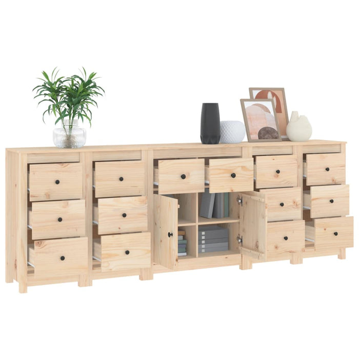 Credenza 230x35x80 cm in Legno Massello di Pino cod mxl 9479