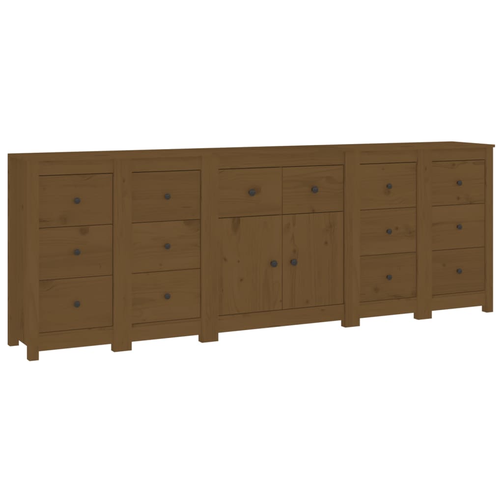 Credenza ambra 230x35x80 cm in Legno Massello di Pino 3114092