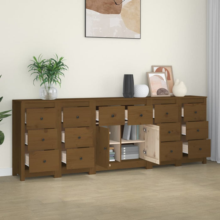 Credenza ambra 230x35x80 cm in Legno Massello di Pino 3114092