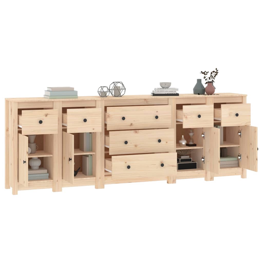 Credenza 230x35x80 cm in Legno Massello di Pino 3114094
