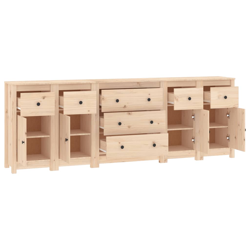 Credenza 230x35x80 cm in Legno Massello di Pino 3114094