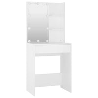 Set Tavolo da Toeletta Bianco con LED in Legno Multistrato 3114131