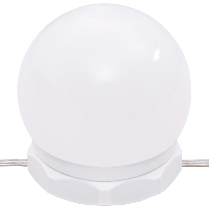 Set Tavolo da Toeletta Bianco con LED in Legno Multistrato 3114131