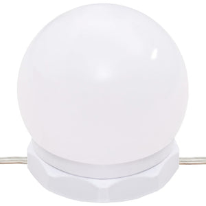 Set Tavolo da Toeletta Grigio Cemento con LED Legno Multistrato 3114134