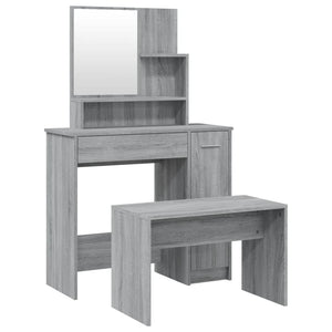 Toeletta tavolo da trucco mobili di design mobili per camera da letto 86,5 x 35 x 136 cm grigio 02_0006342
