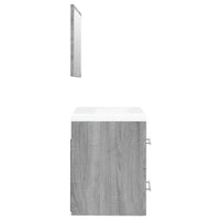 Mobile Bagno e Lavabo Integrato Grigio Sonoma Legno Multistrato cod mxl 63100