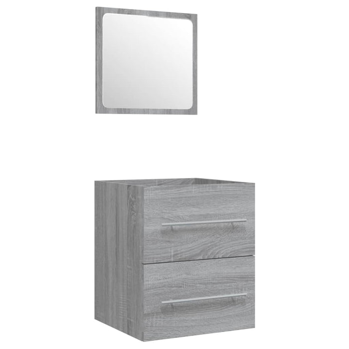 Mobile Bagno e Lavabo Integrato Grigio Sonoma Legno Multistrato 3114169