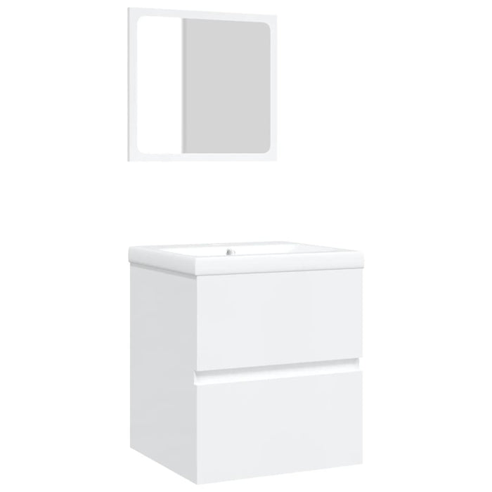 Mobile da Bagno con Lavabo e Specchio Bianco cod mxl 67943