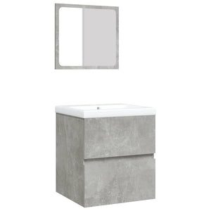 Mobile lavabo e lavabo da bagno con specchio grigio cemento 02_0006644