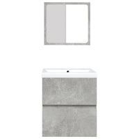 Mobile lavabo e lavabo da bagno con specchio grigio cemento 02_0006644