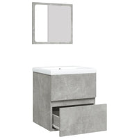Mobile da Bagno con Lavabo e Specchio Grigio Cemento cod mxl 61965