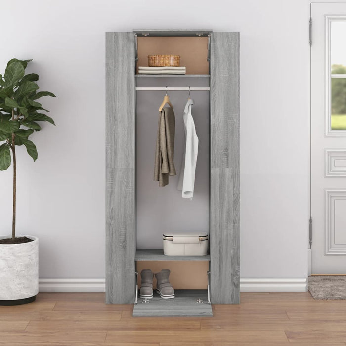 Mobili da Corridoio 2 pz Grigio Sonoma in Legno Multistrato