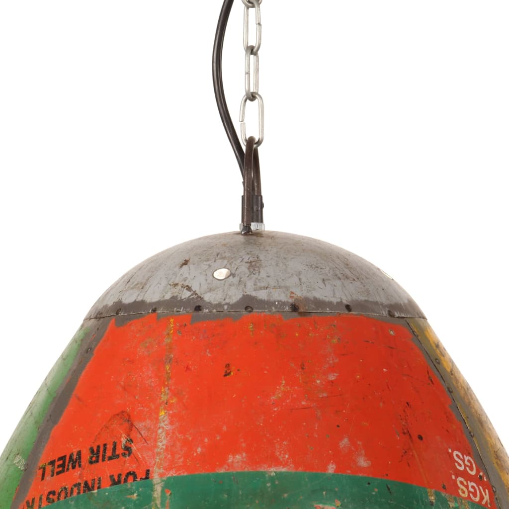 Lampada Sospesa Industriale 25 W Multicolore Rotonda 42 cm E27 344399