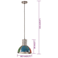 Lampada Sospesa Industriale 25 W Multicolore Rotonda 28,5cm E27 344401