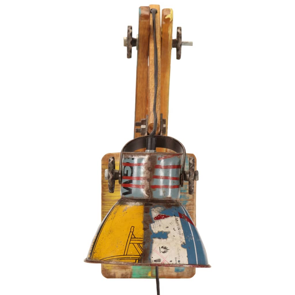 Lampada da Parete in Stile Industriale Rotonda Multicolore E27 344403