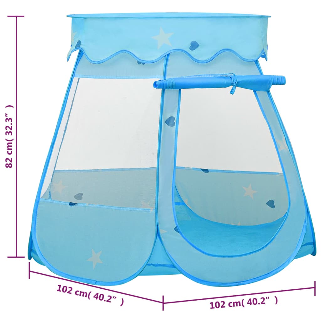 Tenda da gioco per bambini 102 x 102 x 82 cm blu 02_0005198