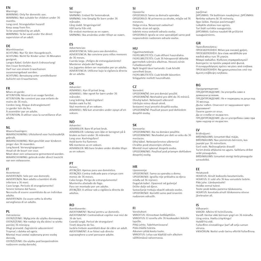 Tenda da Gioco per Bambini Multicolore 255x80x100 cm 93674